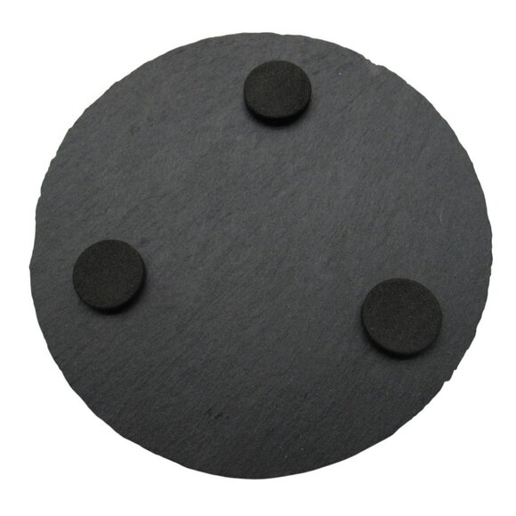 COASTERS BIRDS Engraved Round Gray Slate Set Of 4 Rustic Home - Picture 6 of 6